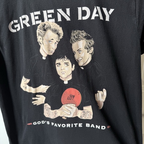 GREEN DAY God's Favorite Band Black T-Shirt - Picture 4 of 4